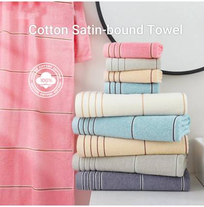 100% Cotton Striple Bath Towel Thickened Material Ultralsoft Shower Towel 300 GSM Super Water Absorbent Towel 70x140cm