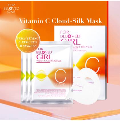[SG Official Distributor]FOR BELOVED GIRL - Taiwan 3 Pcs/Box Vitamin C Cloud-Silk Mask For Dull Skin & Uneven Skin Tone