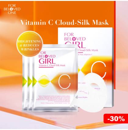 [30% Offer][SG Official Distributor]FOR BELOVED GIRL - Taiwan 3 Pcs/Box Vitamin C Cloud-Silk Mask For Dull Skin & Uneven Skin Tone