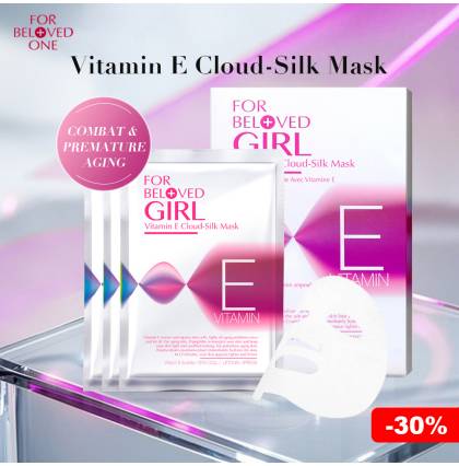 [30% Off][SG Official Distributor]FOR BELOVED GIRL - Taiwan 3 Pcs/Box Vitamin E Cloud-Silk Mask For Combat & Premature Aging