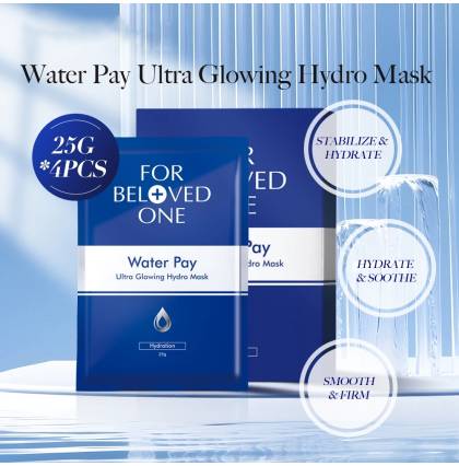 [SG Official Distributor]FOR BELOVED ONE - Taiwan 4 Pcs/Box Water Pay Ultra Glowing Hydro Mask Moisturizing Repairing Glowing