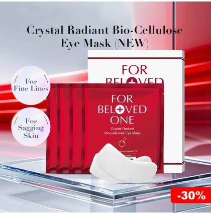 [30% Offer][SG Official Distributor]FOR BELOVED ONE - Taiwan 4 Pairs/Box Crystal Radiant Bio-Cellulose Eye Mask (NEW)