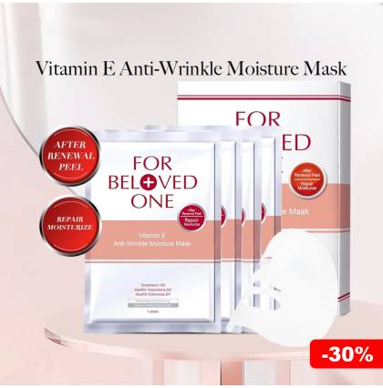 [30% Offer][SG Official Distributor]FOR BELOVED ONE - Taiwan 4 Pcs/Box Vitamin E Anti-Wrinkle Moisture Mask Anti-wrinkle