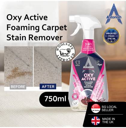 [Made in UK] Astonish Specialist C6970 Oxy Active Foaming 3-in-1 Carpet Stain Remover 750ml