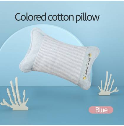 Child Colored Cotton Pillow Buckwheat Pillow Infants Bolster 2 Colors Available 39x24cm