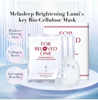 [SG Official Distributor]FOR BELOVED ONE - Taiwan 3 Pcs/Box Melasleep Brightening Lumi's key Bio-Cellulose Mask