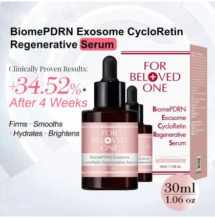 [SG Official Distributor] FOR BELOVED ONE - Taiwan BiomePDRN Exosome CycloRetin Regenerative Serum 30 ml / 1.06oz