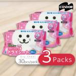 3 Packages -Japan Condor Baby Seal Flooring Antibacterial Dry Sheet 30 Sheets Wipe Floor Cleaning Sheet